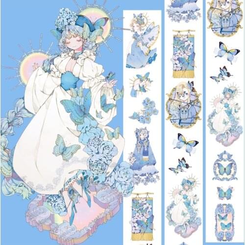 Fairy Flower Butterfly Elf Washi Tapes Bullet Journal Masking Tape Adhesive Tape DIY Scrapbooking Washi Stickers