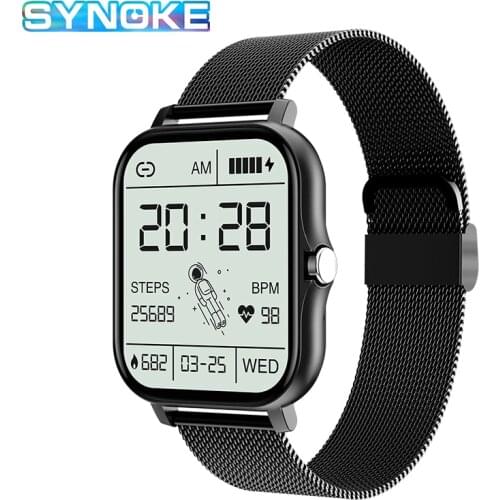 SYNOKE Smart Watch Men Waterproof Multiple Sports Heart Rate Weather Forecast Fitness Smartwatch Bluetooth Smartband Android iOS