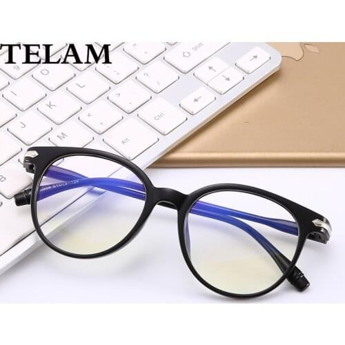 Women Round Clear Lens Glasses Computer Eyewear Frame Anti Blue Light Game Glasses radiation protection frame for men gafas