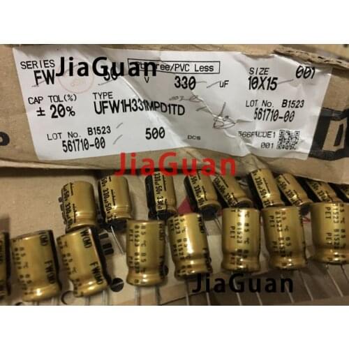 10pcs NEW NICHICON FW 330UF 50V 10X16MM audio Electrolytic Capacitor 50V330uF filter amplifier 50V 330UF 330UF/50V