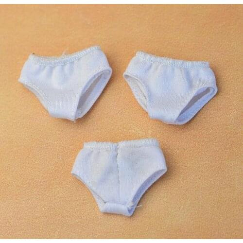 3pcs/lot White Hand Made Orignal Underwear Briefs For Barbie Dolls For 1/6 BJD Dolls For Barbie Doll House Gifts For Girls