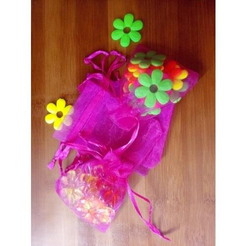 30*40cm 1000pcs Organza Bag rose Red Drawstring bag jewelry packaging bags for tea/gift/food/candy small transparent Yarn bag