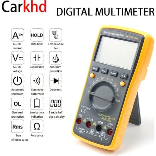 Automotive Electrical Digital Multimeter Car True RMS AC/DC Ammeter Volt Ohm Tester Capacitance Meter 6000 Counts Auto Ranging