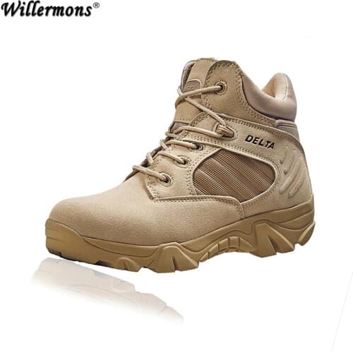 Summer Mens Low Top Genuine Leather Army Combat Boots Men Outdoor Military Tactical Boots Botas Hombre Coturnos Masculino