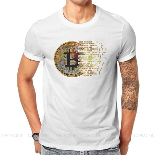 Crypto Cryptocurrency I Love Bitcoin Art Tshirt Classic Graphic Mens Tees Tops Loose Cotton Crewneck T Shirt