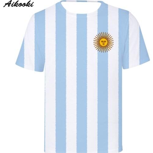 Hot Sale Men/Women Fashion Tees Tops Argentina National Flag 3D T-shirt Cotton Tshirt 3D Print Argentine Flag Cute Kids T Shirt