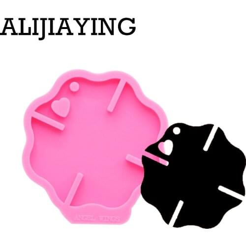 DY0182 Glossy Fire sign keychain silicone mold DIY fire control craft keyring pendant jewelry keychains mould