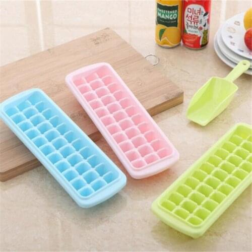 33 Grids Ice Cube Trays Easy-Release Plastic Flexible Ice Cube Maker With Spill-Resistant Removable Lid Free For Wine