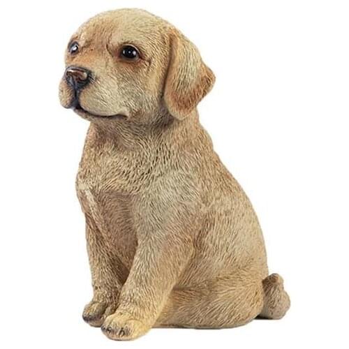 Simulation Golden Retriever Model Resin Crafts Office Home Living Room Decoration Pendant Miniature Model Decoration Crafts