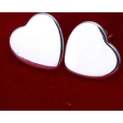 Fashion jewelry Earring For Women, Plated Earrings Heart Plate Earrings E010 /KYJNHWQD NWAGWIRJ silver color
