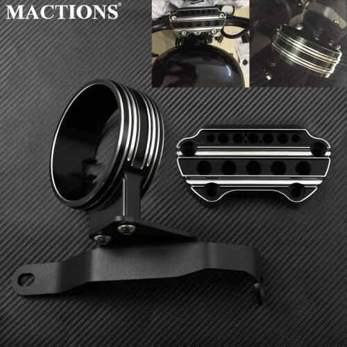 Motorbike Instrument Bracket Motorcycle Side Mount Speedometer Relocation Cover For Harley Sportster 883 2004-2018 2020 Aluminum