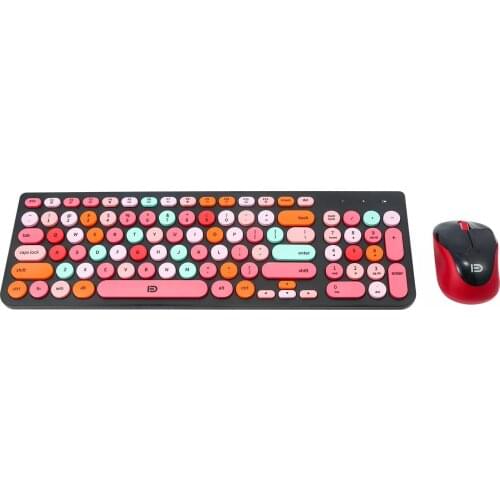 IK6630m – wireless keyboard and mouse set, 2.4Ghz, FD, contrasting chocolate color keys for students, for office and home