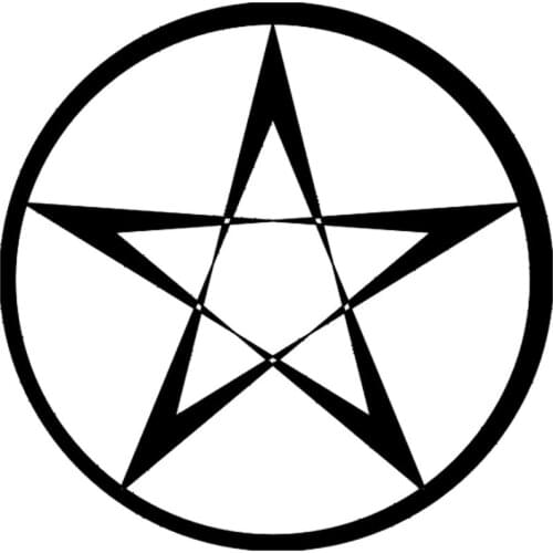14.1cm*14.1cm Pentagram Wicca Star window Sticker Motorcycle Decal