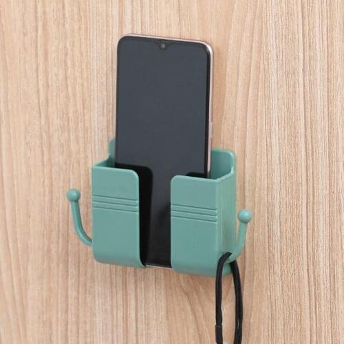 Wall-Mounted Remote Control Storage Box Punch-free Wall Mount ABS Home Self Adhesive Storage Holder for Living Room Phone Holder