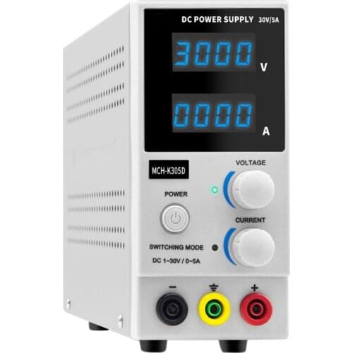 New Design MCH-K305D Mini Switching Regulated Adjustable DC Power Supply SMPS Single Channel 30V 5A Variable 110VUS 220VEU Plug