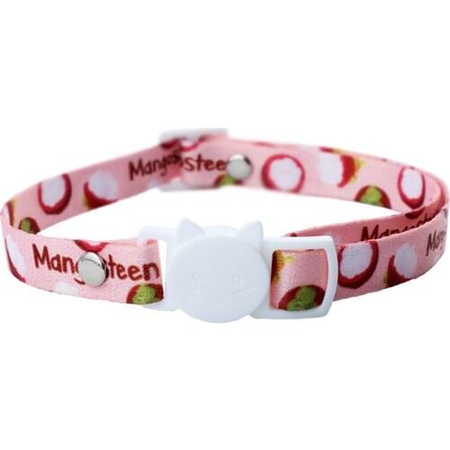 Cat Collar New Pet Accessories Fruit Pattern Adjustable Cat Face Buckle Anti-choking Small Dog Collar Kitten Collar Chihuahua