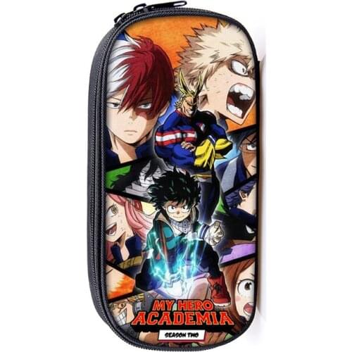 Anime Boku No Hero Academia Boys Girls Cartoon Pencil Case Bag School Pouches Children Student Pen Bag Kids Purse Wallet