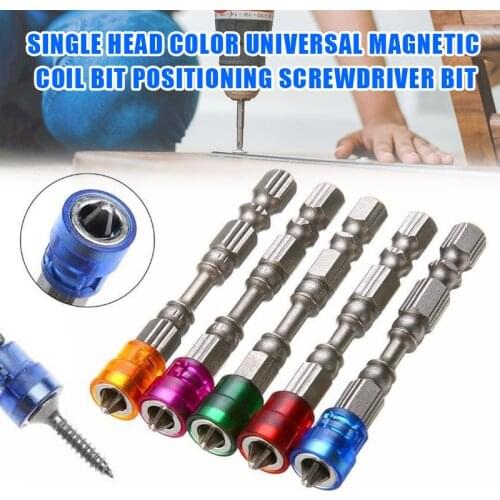 Hot Magnetic Driver Bits 1/4 Inch Hexagonal Shank 65MM Length Universal Magnetic Coil Bit @LS