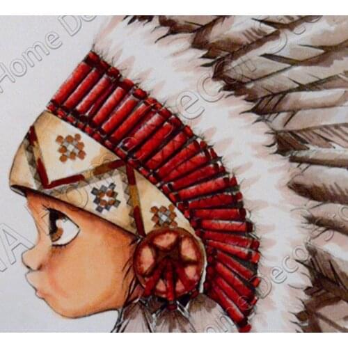 RM0080 Diamond Embroidery Home Decor Cross Stitch Indian Kids 100% Resin Tool dril Painting Cross Stitch Mosaic Needlework