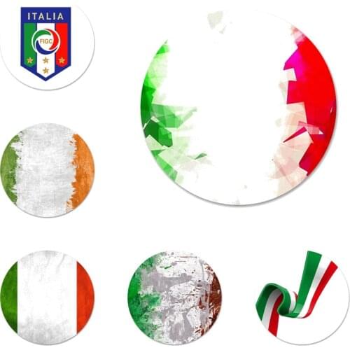 Italy Ireland Flag Luxury Icons Pins Badge Decoration Brooches Metal Badges For Clothes Backpack Decoration 58mm