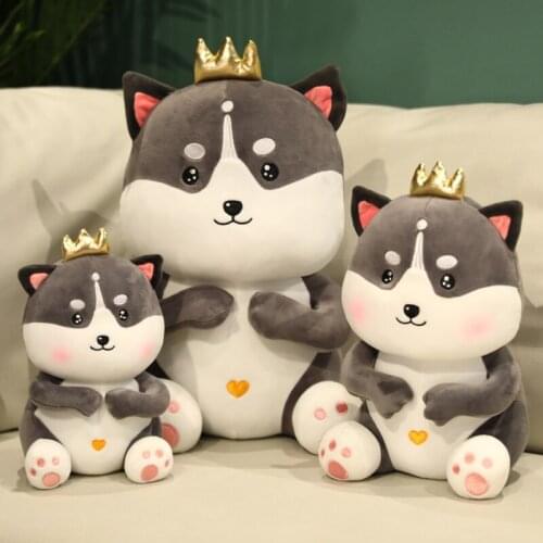 23-60CM Lovely Husky Plush Toys Cute Stuffed Cartoon Shiba Inu Dog Doll Sofa Pillow Cushion Kids Birthday Christmas Gifts