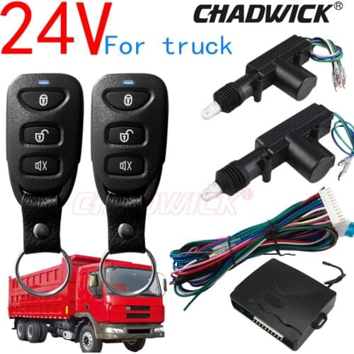 24V Central Door Lock locking system Auto Remote control Vehicle Keyless Entry System for truck 2 door Universal CHADWICK 8113