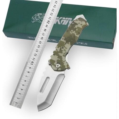 High Quality blade Stone washed All steel handle or G10 handle 2 colors tactical folding knife hunting camping outdoor tools