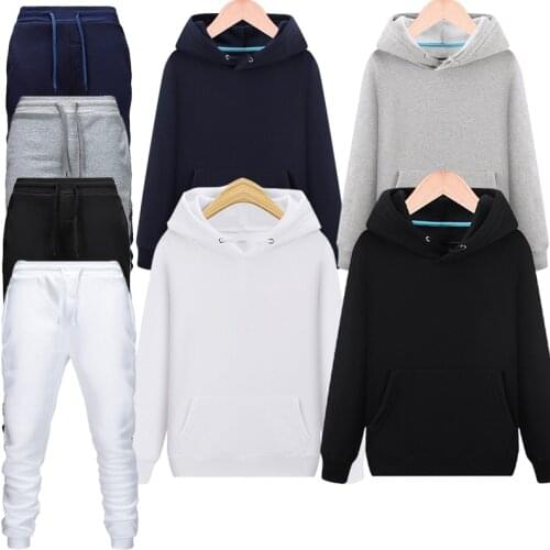 2 Pieces Sets Tracksuit Men Hooded Sweatshirt Pullover Hoodie+Pants Sportwear Suit Ropa Hombre Casual Male Clothing Size S-4XL