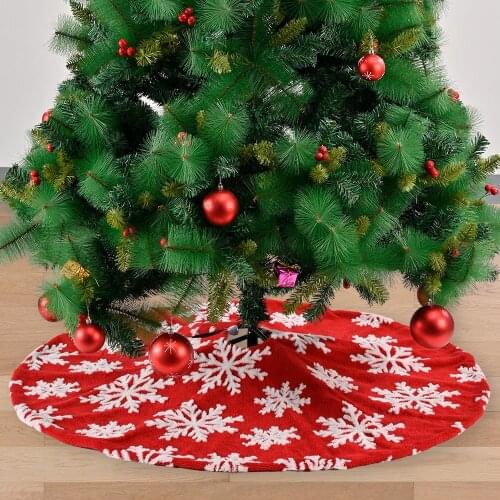 Christmas Tree Decorations Plush Jacquard Trees Skirt Wedding Birthday New Year Home Decor