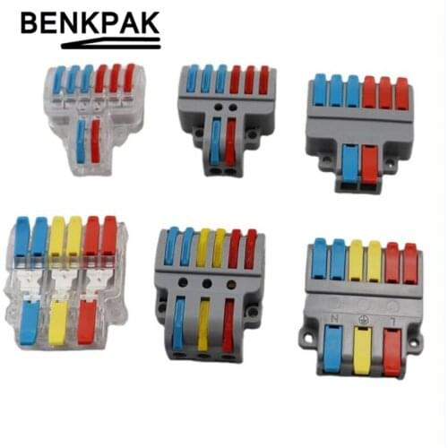 Mini fast Universal Wiring Cable Connector quick Connector Push-in Copper Conductor Terminal 2 /3 In 6 Out