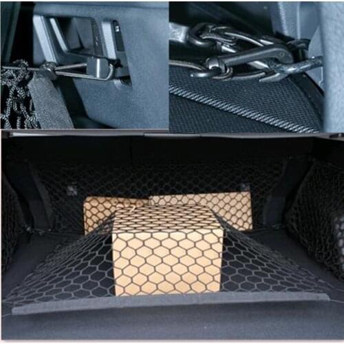 Universal Car Trunk Net Luggage Net Organizer Storage For Mitsubishi ASX Lancer 10 9 Outlander Pajero I200 Cadillac CTS SRX