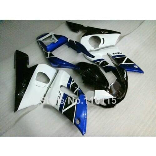 High grade ABS fairing kit for YAMAHA R6 1998-2002 blue white black YZF R6 plastic fairings set 98 99 00 01 02 #3297