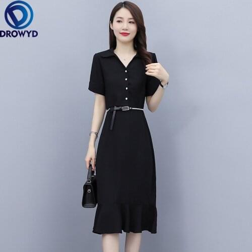 Fashion Boho Slim Black Midi Dress Women 2021 Summer Elegant Short-sleeve V-neck Dress Retro Beach Holiday Party Dress Vestidos
