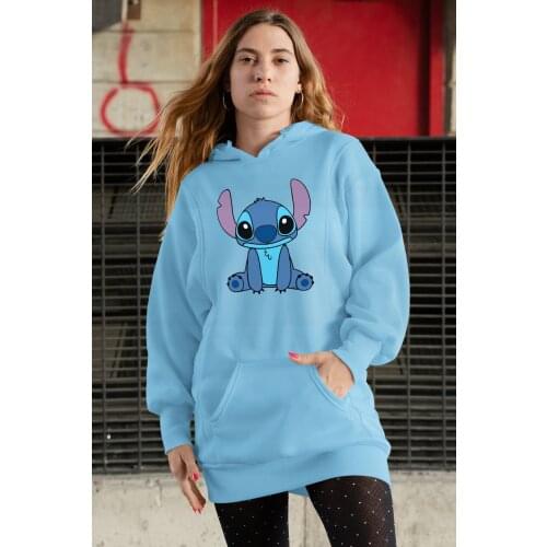 Angemiel Wear Stich Blue Dress Sweatshirt Tunik
