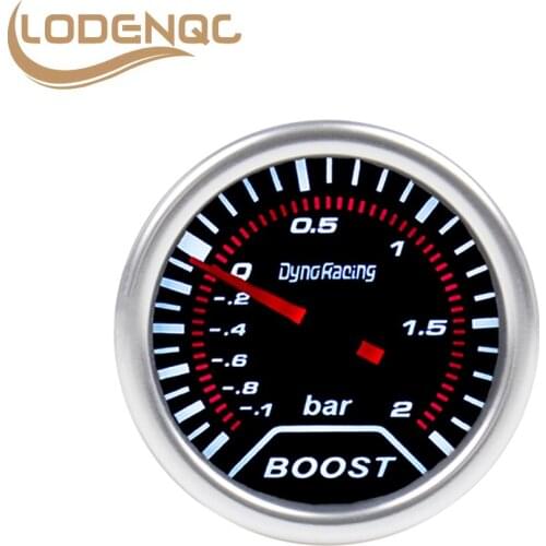 Lodenqc Car meter Boost gauge 2"(52mm) Smoke lens Turbo gauge Boost gauge (-1~2 Bar)