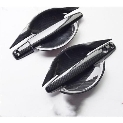 Car styling for Mitsubishi ASX 2010-2018 high quality ABS Charcoal Accessories Door handle Protective covering Cover Trim