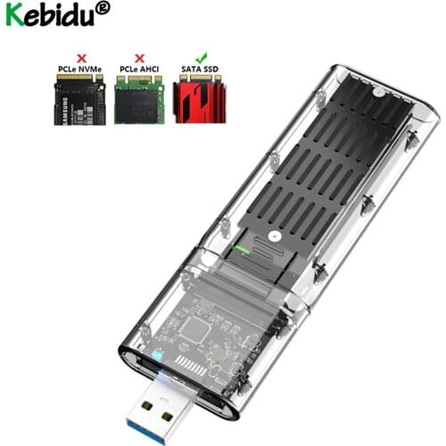 KEBIDU M2 SSD CASE SATA Chassis M.2 To USB 3.0 SSD Adapter For PCIE NGFF SATA M / B Key SSD Disk Box M.2 SSD CASE