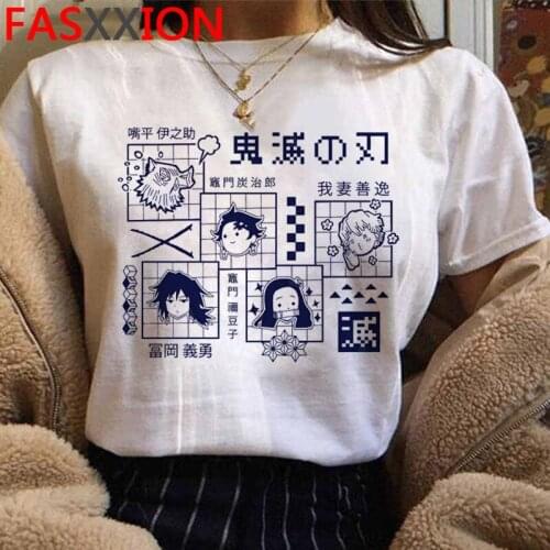 Demon Slayer Kimetsu No Yaiba summer top t-shirt men japanese 2021 aesthetic ulzzang casual summer top harajuku kawaii vintage