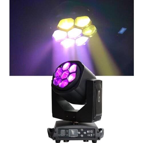 Free Shipping New Arrival Mini Bee Eye 7x15w High Power RGBW 4in1 DMX512 Zoom Beam Moving Head Light RGBW LED Beam Club Dj Disco