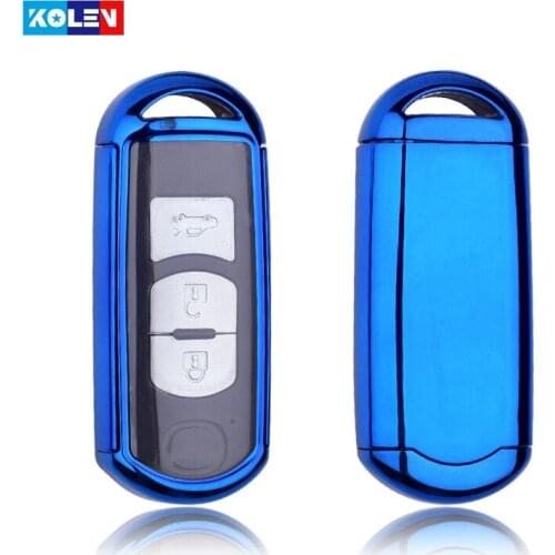 Plating Soft TPU+PC Car Remote Key Cover Case For Mazda 2 3 5 6 CX-4 CX-5 CX-7 CX-9 MX5 Axela Atenla 2015-2019 Car Key Fob Shell