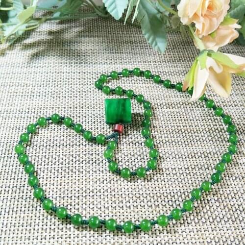Jade Pendant Myanmar Jade Green Lu lu tong Pendant Necklace Jewelry Fine Jewelry Transport Bucket bead Pendant Christmas Gift