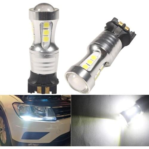 NHAUTP 2Pcs No Error PWY24W PW24W LED Canbus Bulbs For VW CC 2013-2015 Daytime Running Lights For MK7 Golf 7 Day Light White