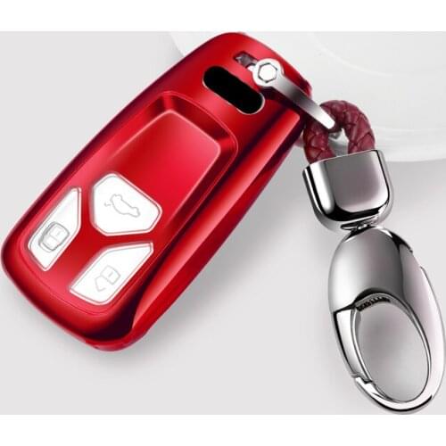 Waterproof New Soft TPU Car Key Case Full Cover For AUDI A4 B9 Q5 Q7 TT TTS 8S 2016 2017 Car Styling KeyringKeychain Accessories