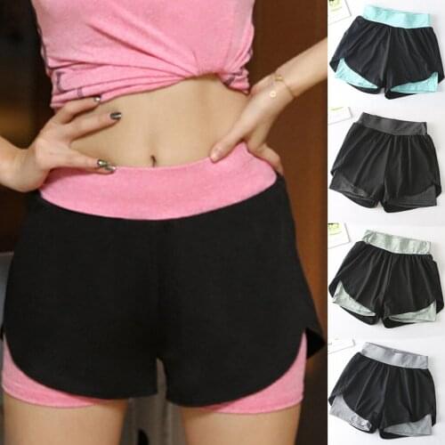 New Yoga Shorts Womens Fitness Top Spandex Elastic Running Jogging Workout Short For Ladies Gym Sport Short Pants