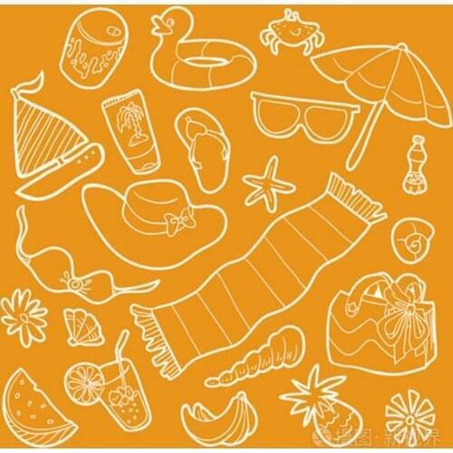 Beach Supplies Embossing Knife Mould, Carbon Steel Embossing Knife Mould for Craft Card Making Embossing Stencil