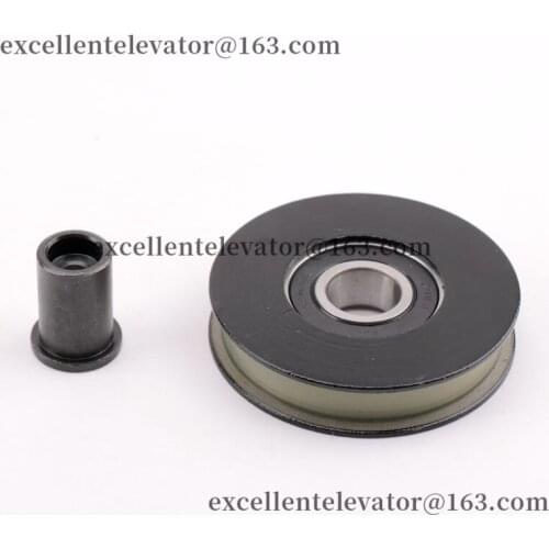 OD84mm W17mm 6204 84*17*6204 Lift Door Hanger Roller With Axle 84x17x6204 1 Pack=5 Pieces