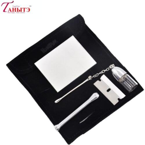 Portable Genuine Leather Tobacco Pouch Bag Snuff Bullet Snorter Tool Sniffer Straw Hooter Hoover Pouch Bag Pipe Case Pocket