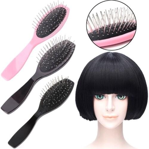 Professional Anti Static Steel Comb Brush For Wig Hair Extensions Training Head