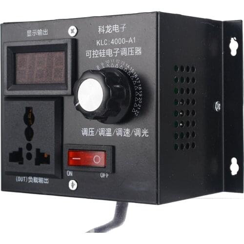 Professional Variable Voltage Controller 220V 4000W For Fan Speed Motor Control Dimmer High Power Electronic Voltage Regulator