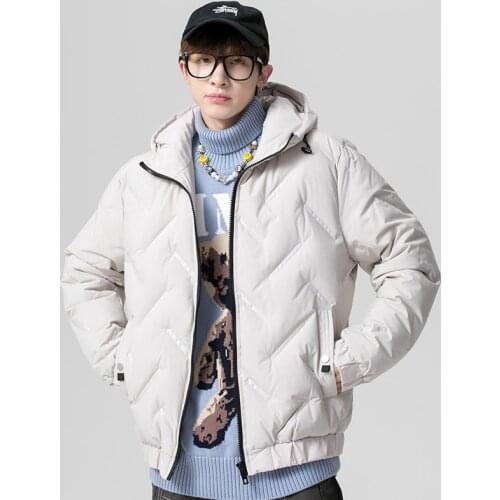 Winter New Korean Trend Plus Size Simple Solid Color Loose Casual Fashion Lightweight Down Jacket Warm Men Jacket Free Shipping